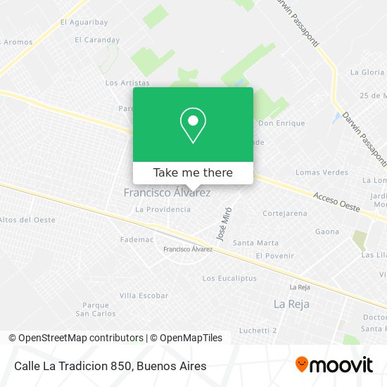 Calle La Tradicion 850 map