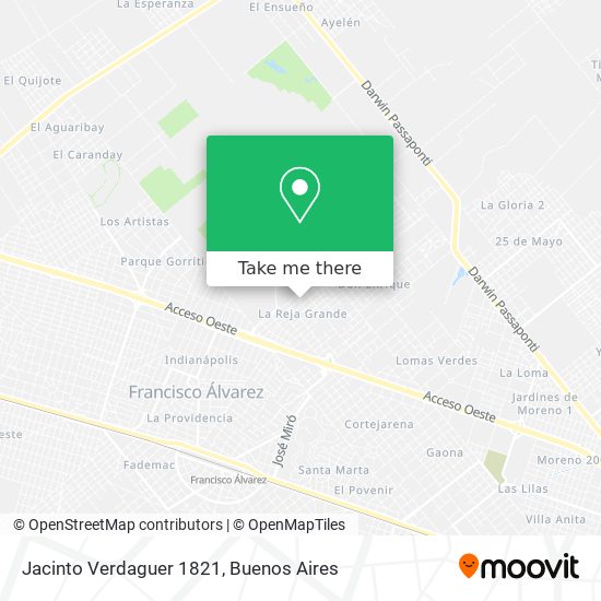 Mapa de Jacinto Verdaguer 1821