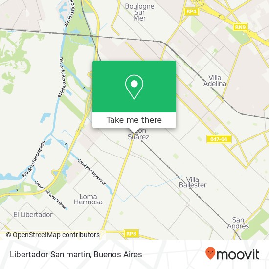 Libertador San martin map