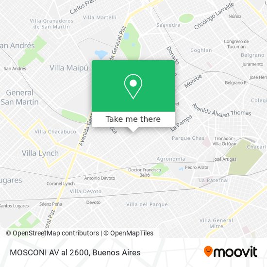 MOSCONI  AV  al 2600 map