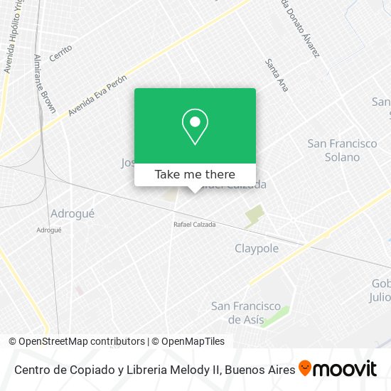 Mapa de Centro de Copiado y Libreria Melody II