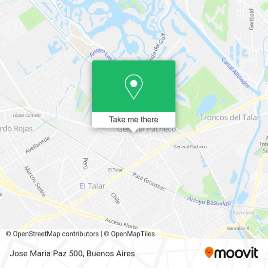Mapa de Jose Maria Paz   500