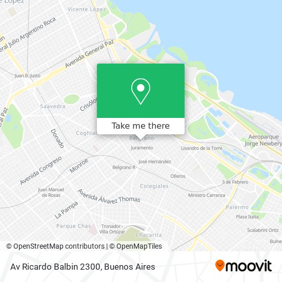 Av  Ricardo Balbin 2300 map