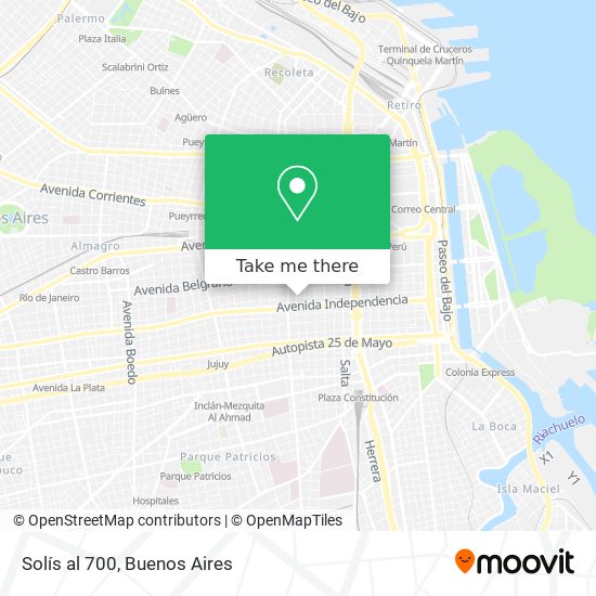 Mapa de Solís al 700
