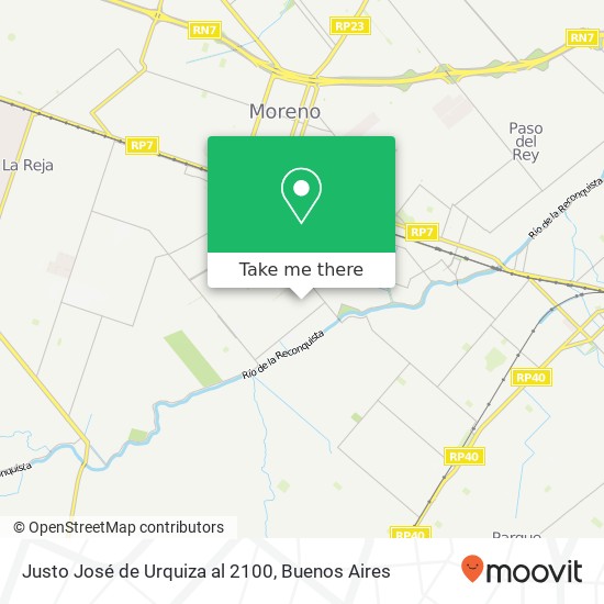 Justo José de Urquiza al 2100 map