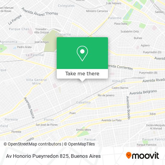 Mapa de Av  Honorio Pueyrredon 825
