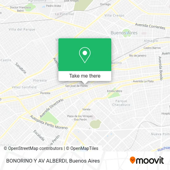 BONORINO Y AV  ALBERDI map