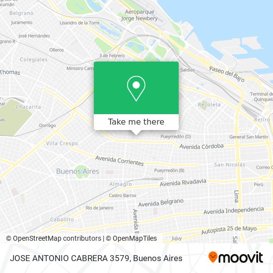 JOSE ANTONIO CABRERA 3579 map