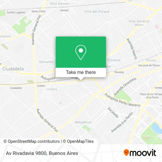 Mapa de Av  Rivadavia 9800