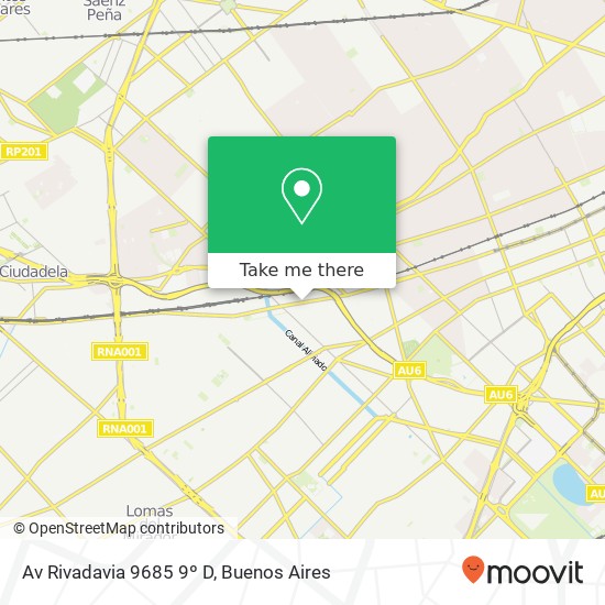 Mapa de Av  Rivadavia 9685 9º D