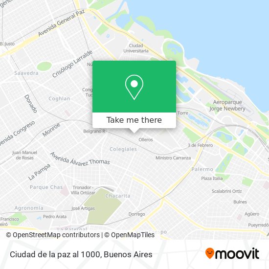 Mapa de Ciudad de la paz al 1000