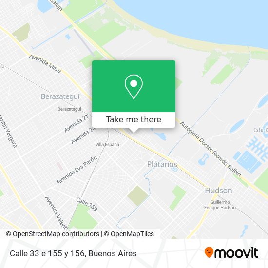 Calle 33 e  155 y 156 map