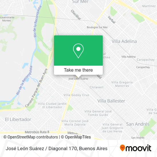 Mapa de José León Suárez / Diagonal 170