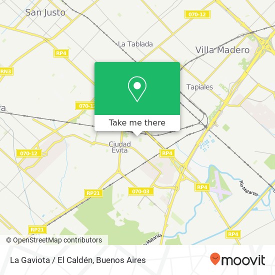 Mapa de La Gaviota / El Caldén