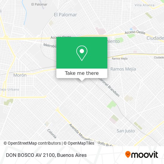 Mapa de DON BOSCO  AV 2100