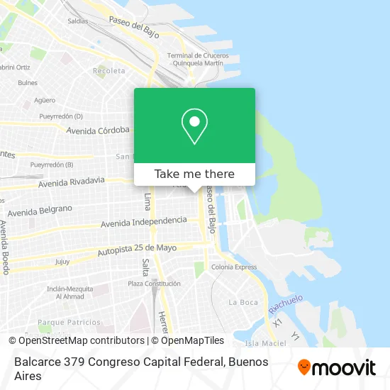 Mapa de Balcarce 379  Congreso  Capital Federal