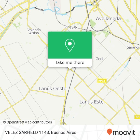 VELEZ SARFIELD 1143 map