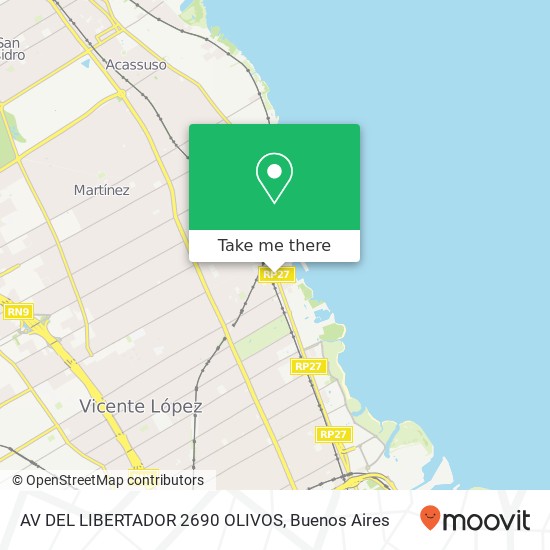 Mapa de AV  DEL LIBERTADOR 2690 OLIVOS