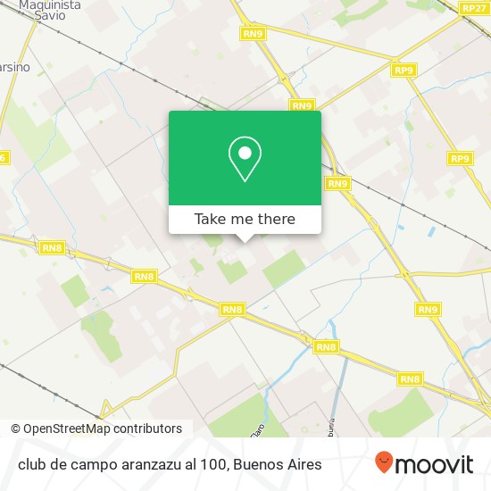 Mapa de club de campo aranzazu al 100