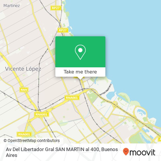 Av  Del Libertador Gral  SAN MARTIN al 400 map