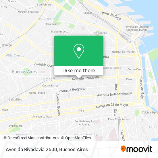 Avenida Rivadavia 2600 map