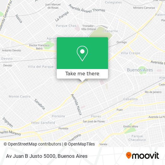 Mapa de Av  Juan B  Justo  5000