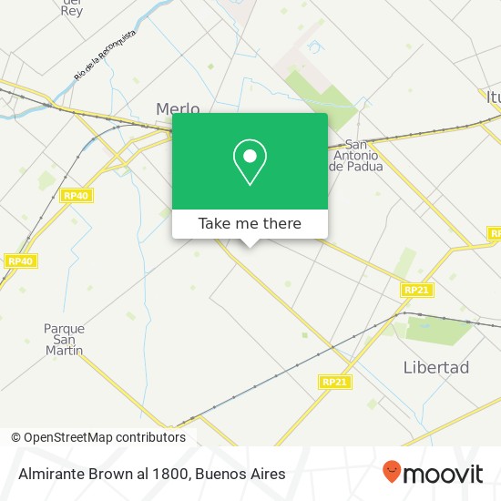 Almirante Brown al 1800 map