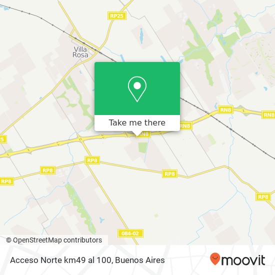 Acceso Norte km49 al 100 map