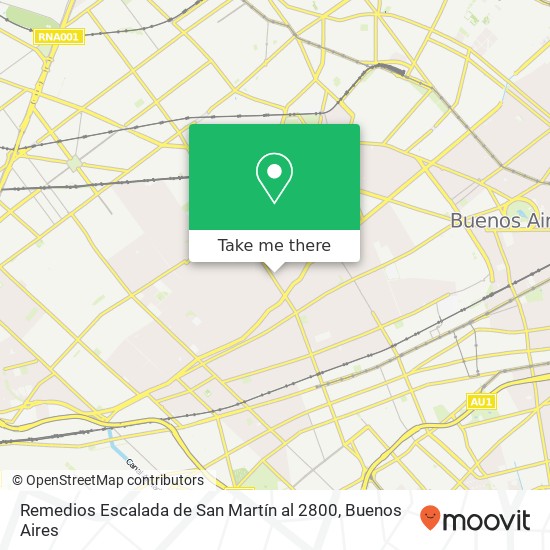 Mapa de Remedios Escalada de San Martín al 2800