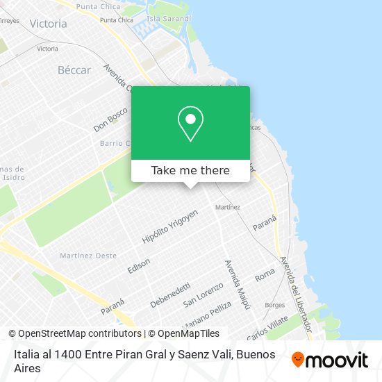 Italia al 1400 Entre Piran Gral y Saenz Vali map