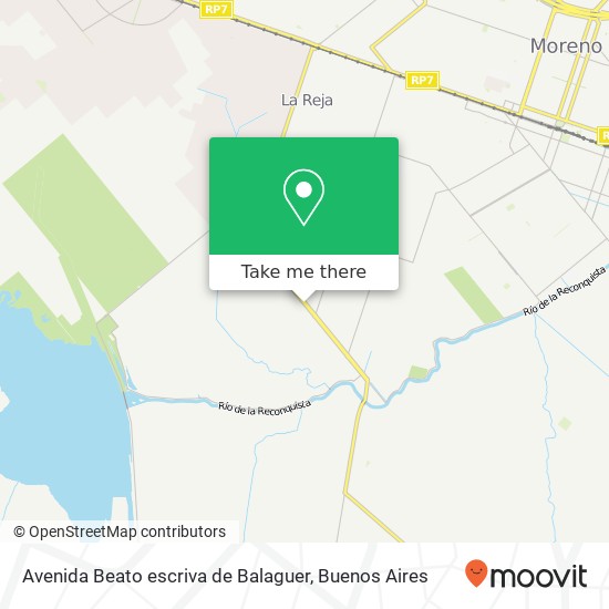 Mapa de Avenida Beato escriva de Balaguer