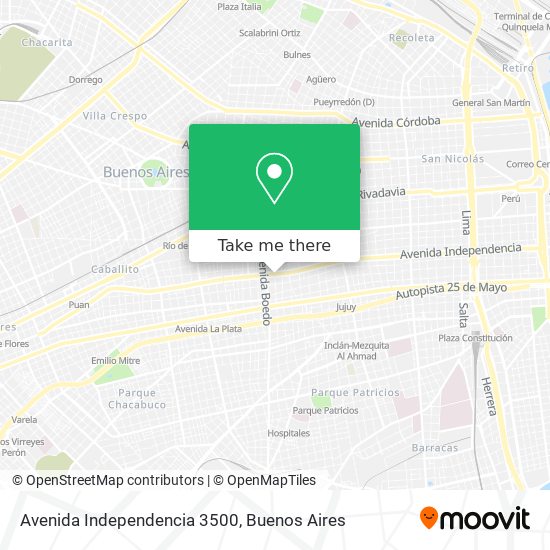 Avenida Independencia 3500 map