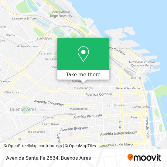 Mapa de Avenida Santa Fe 2534