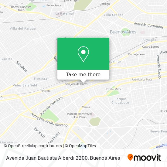 Avenida Juan Bautista Alberdi 2200 map
