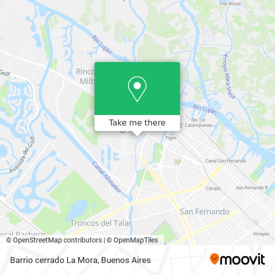 Barrio cerrado La Mora map