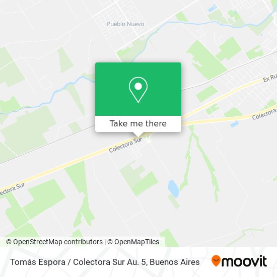 Tomás Espora / Colectora Sur Au. 5 map