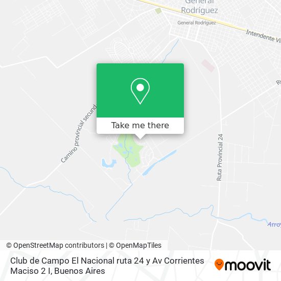 Club de Campo El Nacional ruta 24 y Av  Corrientes Maciso 2 I map