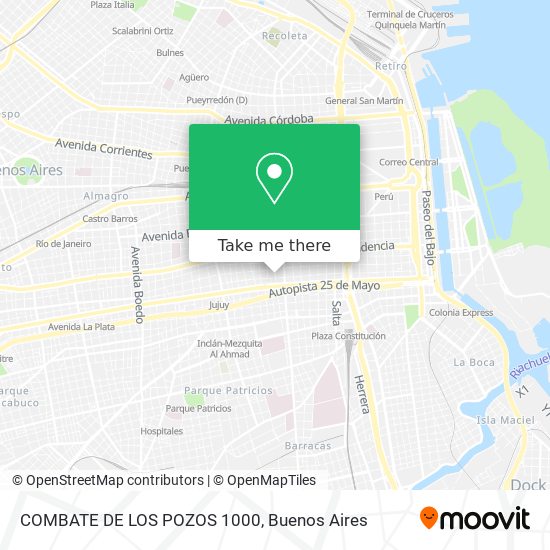 COMBATE DE LOS POZOS 1000 map