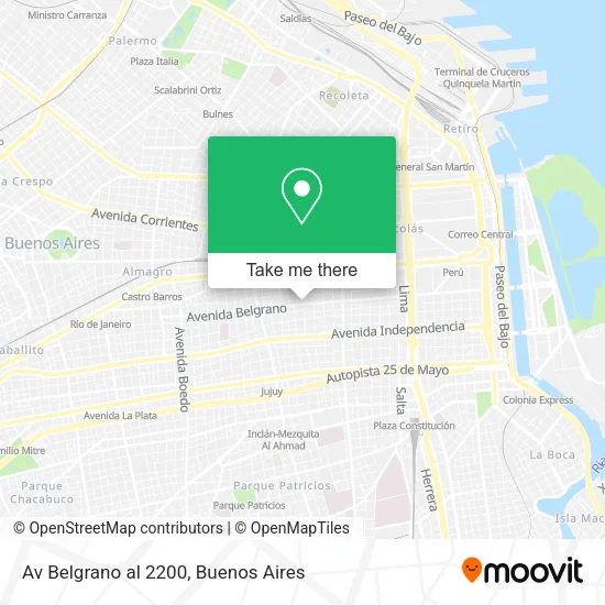 Mapa de Av  Belgrano  al 2200