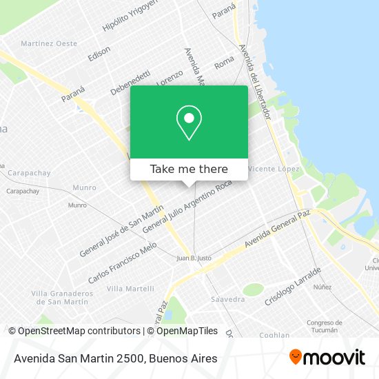 Avenida San Martin 2500 map
