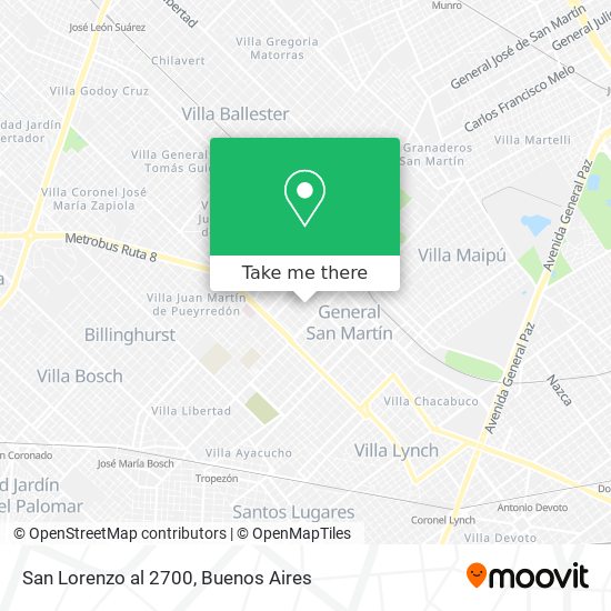 Mapa de San Lorenzo al 2700