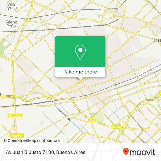 Av Juan B Justo  7100 map