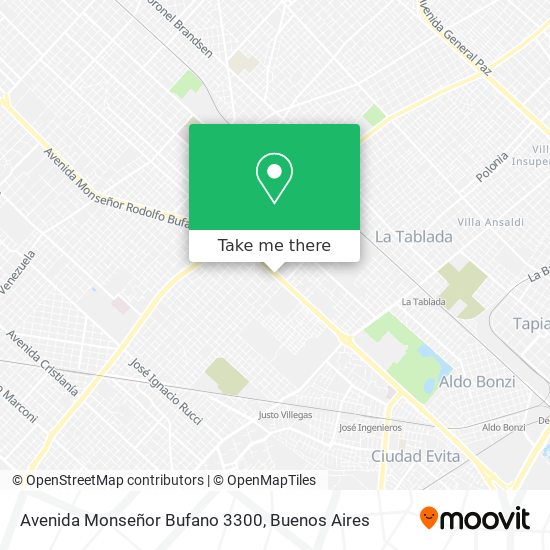 Avenida Monseñor Bufano 3300 map