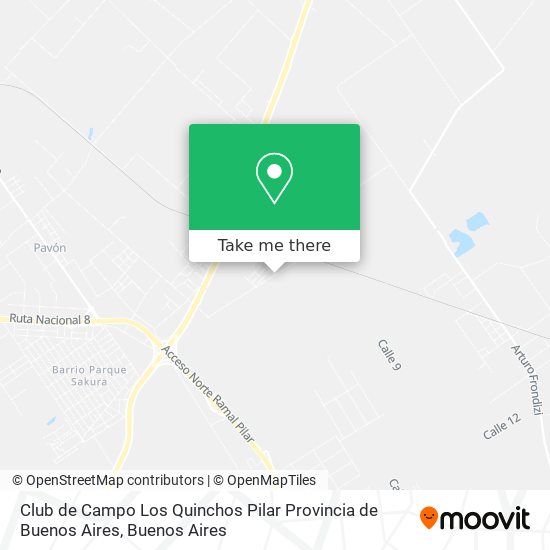 Mapa de Club de Campo Los Quinchos  Pilar  Provincia de Buenos Aires