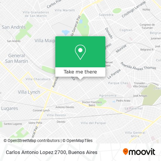 Carlos Antonio Lopez 2700 map