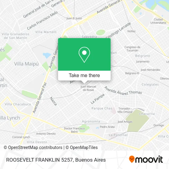 Mapa de ROOSEVELT  FRANKLIN 5257
