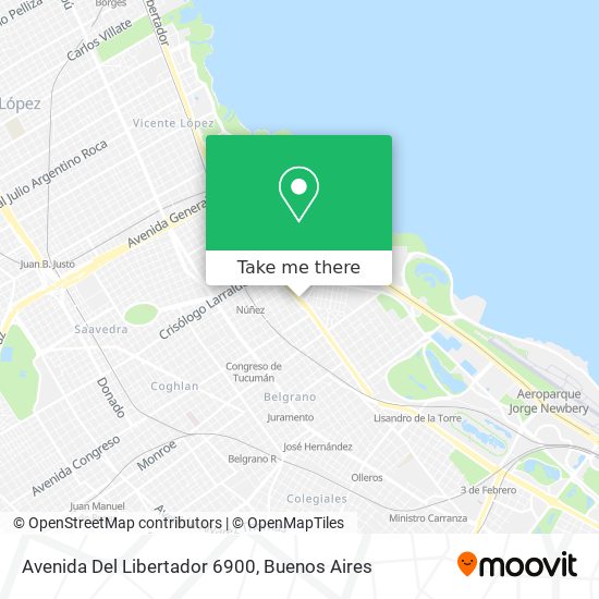 Avenida Del Libertador 6900 map