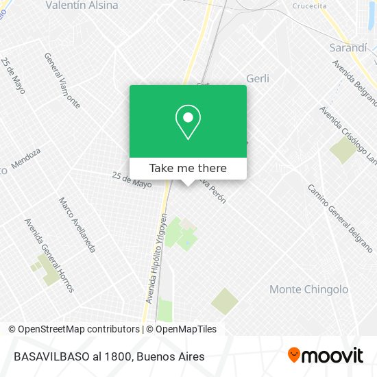 BASAVILBASO al 1800 map