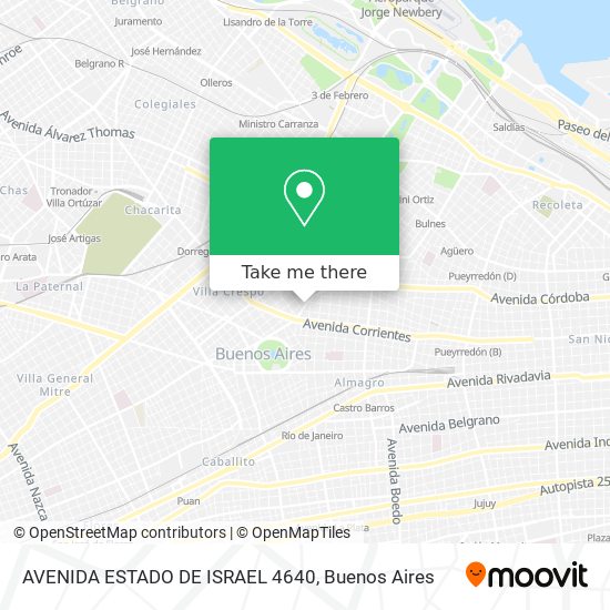 AVENIDA ESTADO DE ISRAEL 4640 map