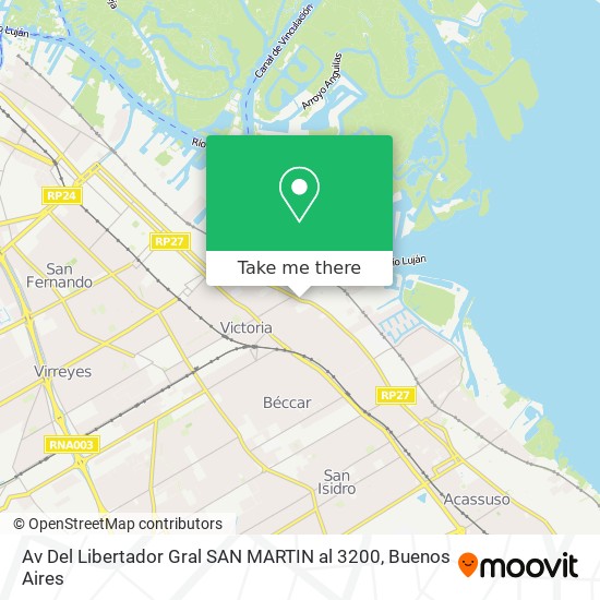 Av  Del Libertador Gral  SAN MARTIN al 3200 map